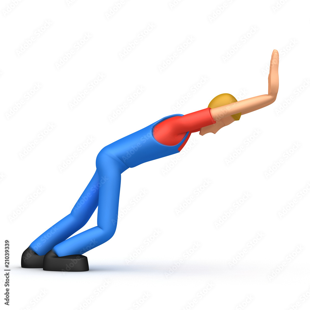 Mechanic pushes the weight Mechanic pushes the weight