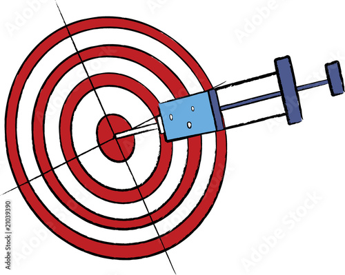 syringe in target