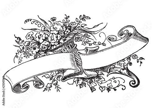 antique frame engraving (vector)