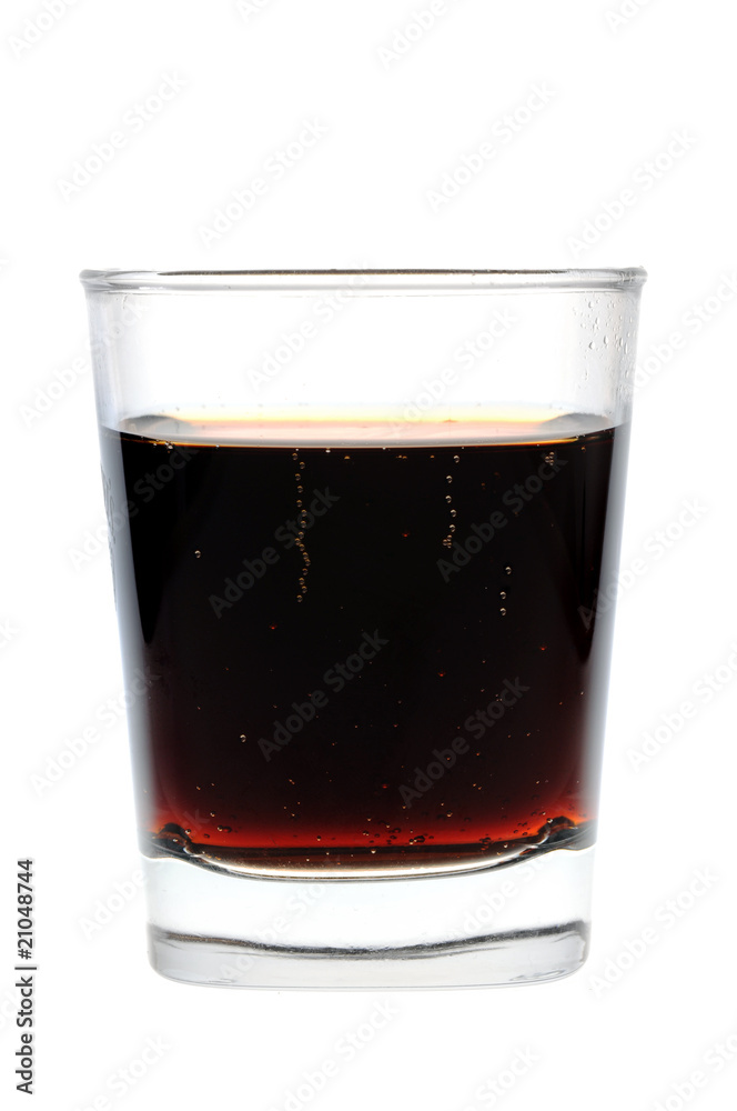 A glass of cola isolated on white background A glass of cola isolated on white background