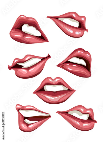 Set of sexy lips