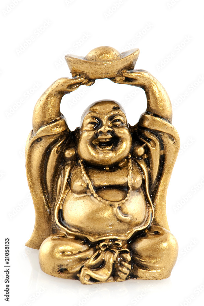 Funny golden Buddha