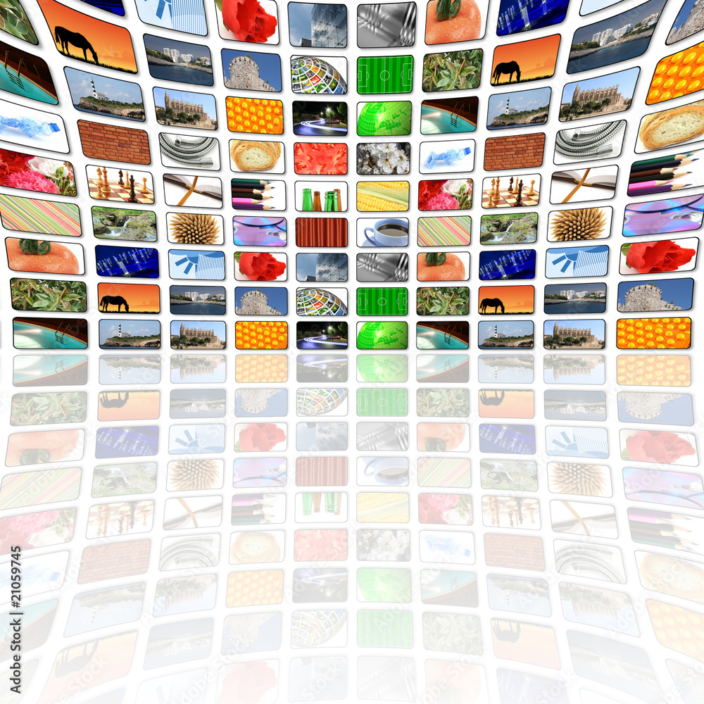 multimedia lcd television background illustration