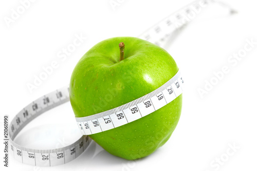 Green apples measured the meter, sports apples