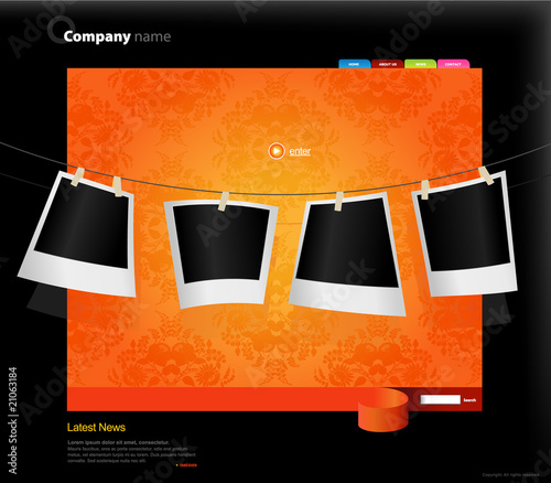 Website template with photos.