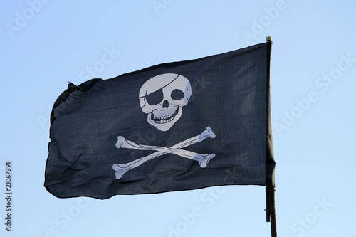 Wehende Piratenflagge