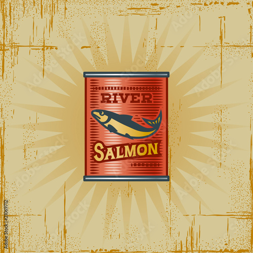 Retro Salmon Can