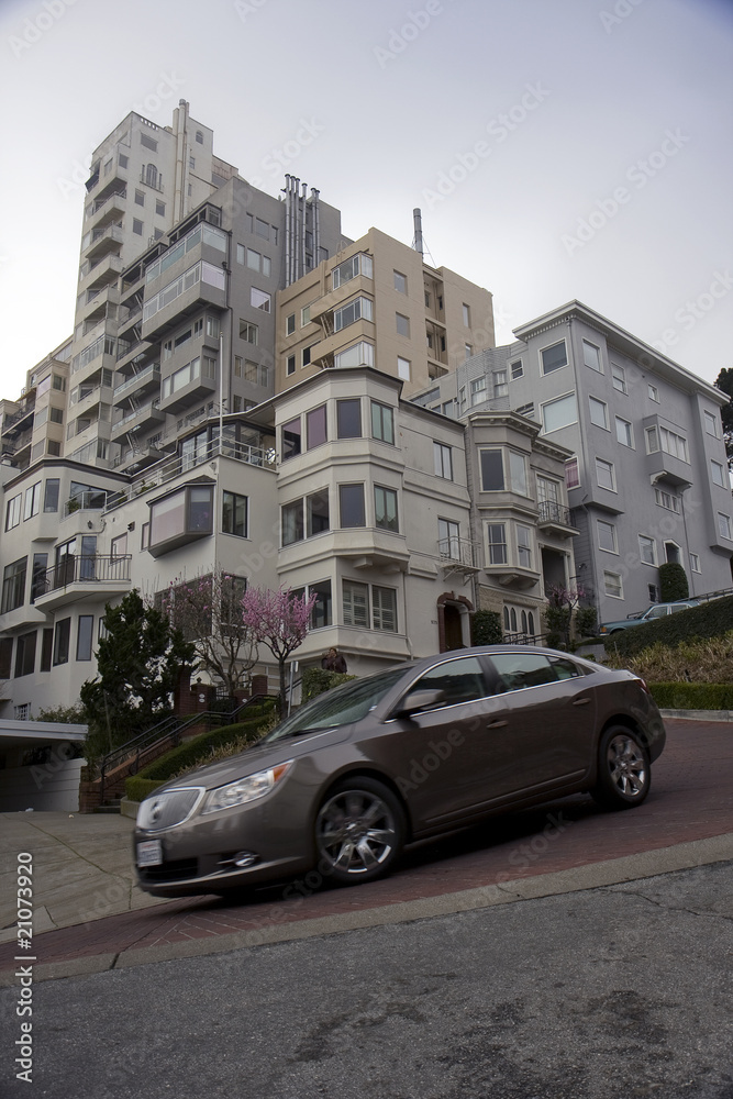 Next to  Lombard street in San Francisco, California