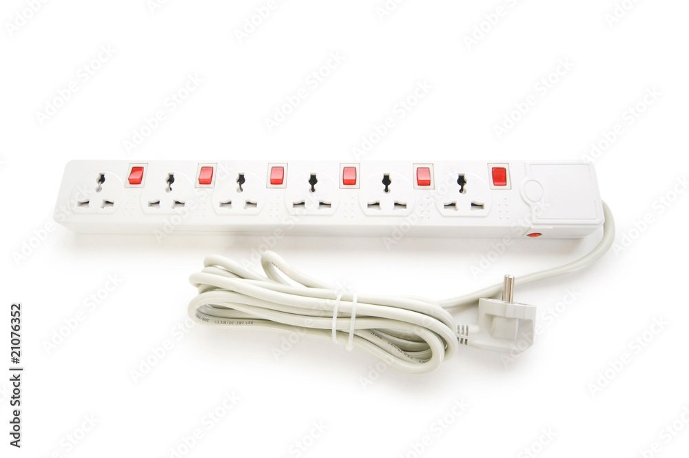 Extension cord isolated on the white background Extension cord isolated on the white background