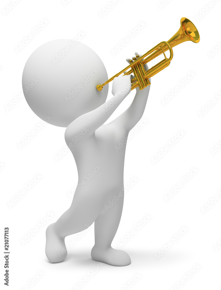 3d small people - trumpet