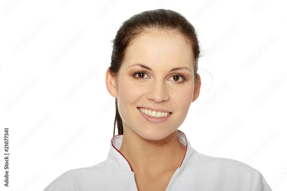 Young female doctor or nurse Young female doctor or nurse