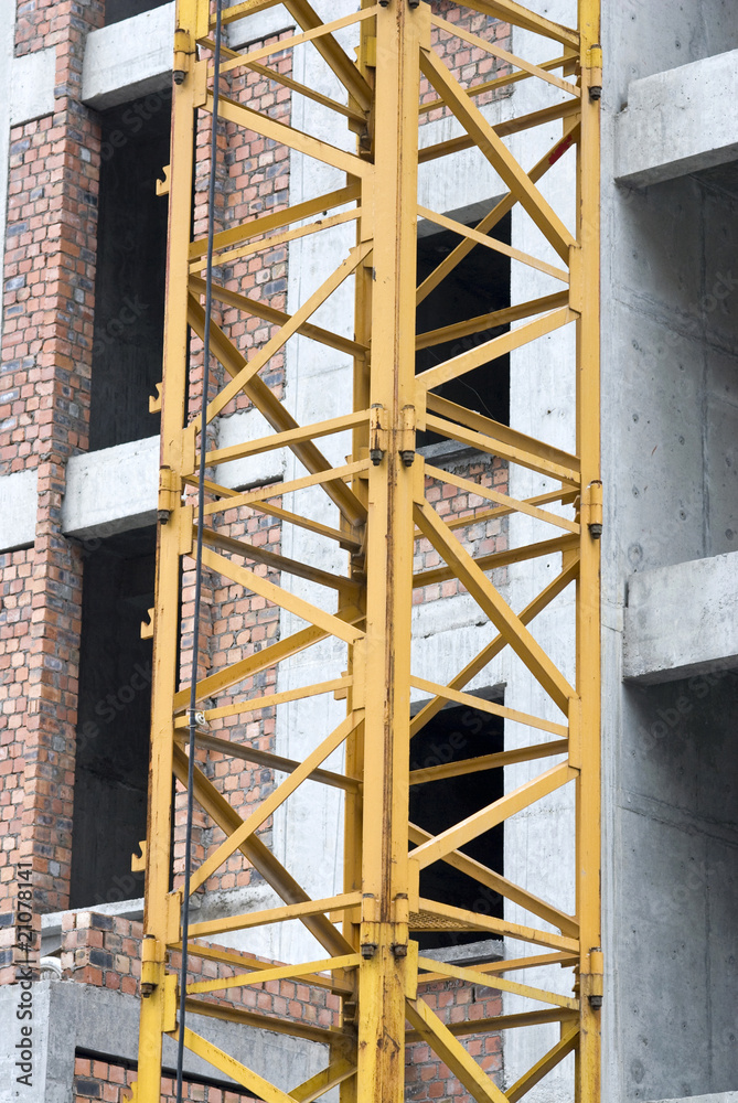 Crane details at Concrete Construction Site Crane details at Concrete Construction Site