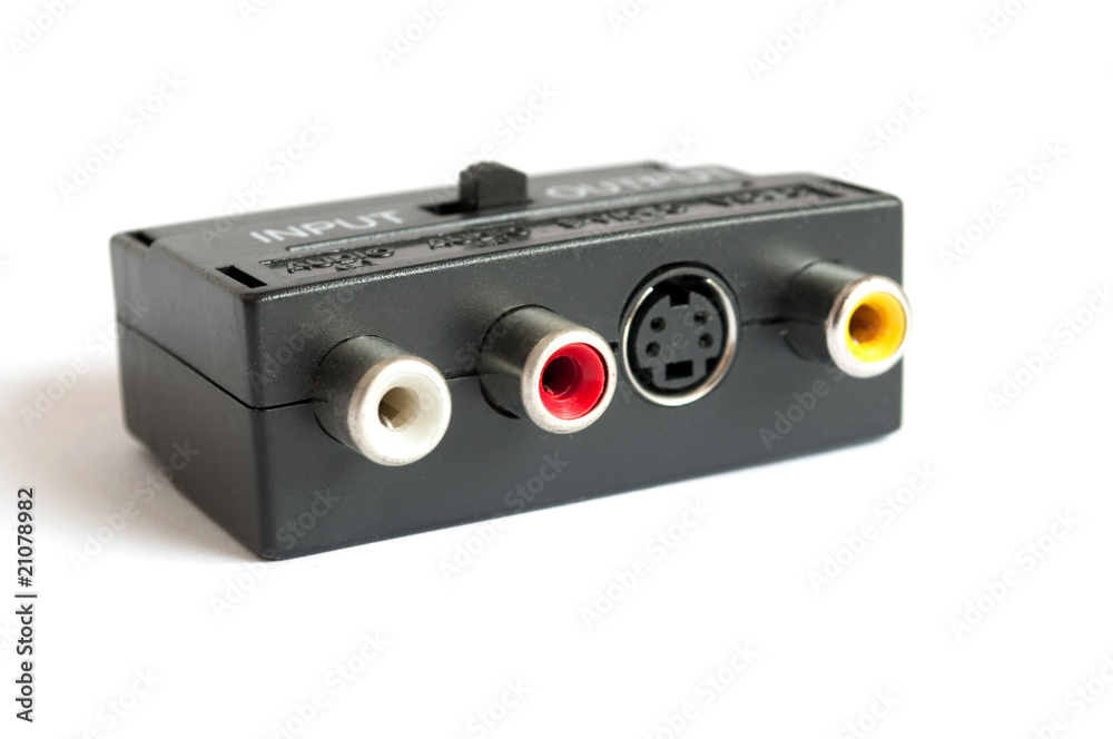 Fototapeta premium Audio-video an adapter