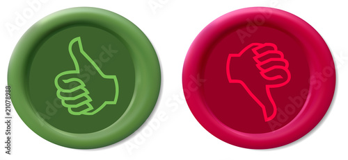 Thumbs Up & Down Vector Wax Seals