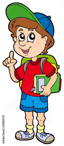 Advising school boy