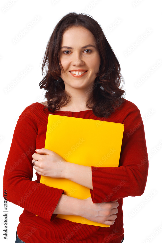 Girl With Yellow Folder