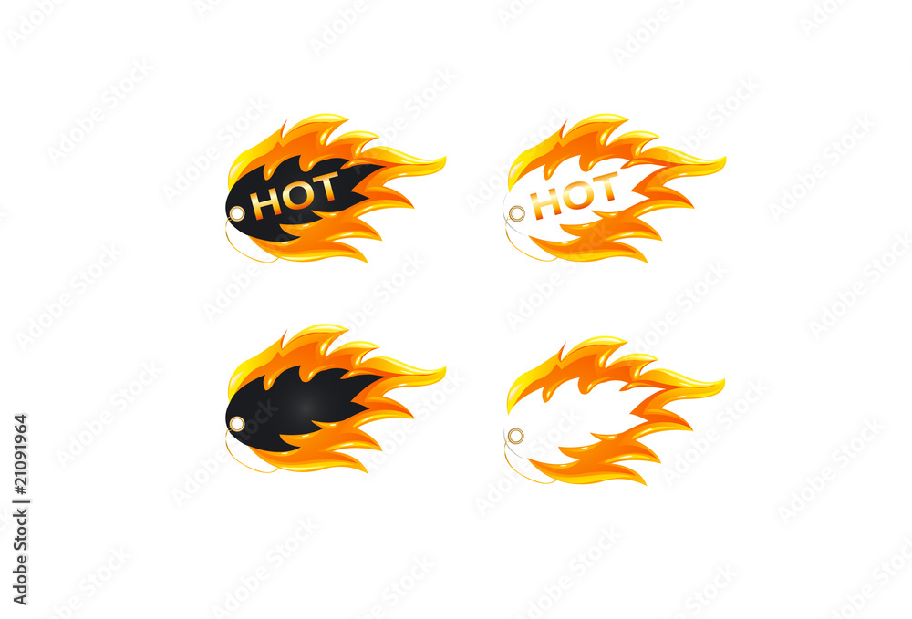Obraz premium Burning label