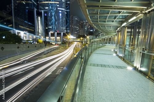 traffic through downtown in HongKong.