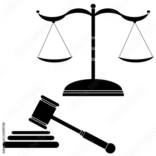 illustration of justice black vector