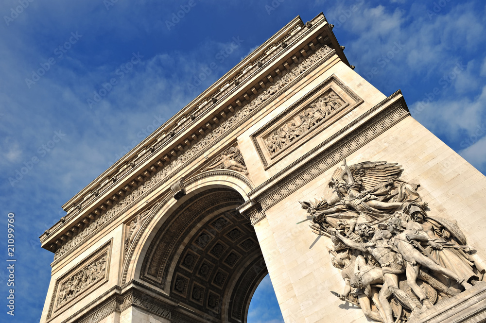 Beautiful  view of the Arc de Triomphe, Paris