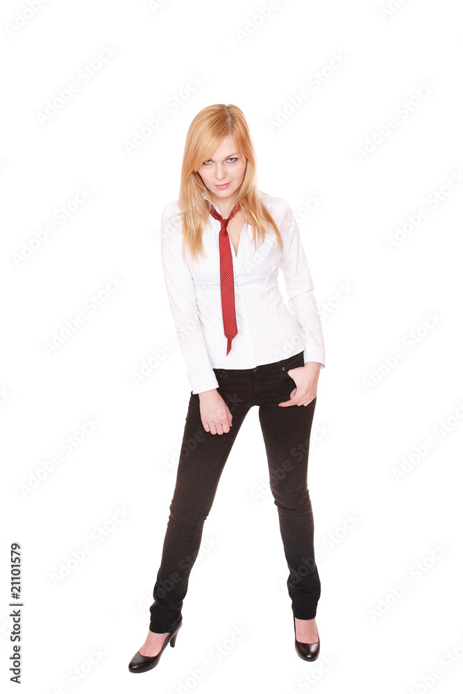 Portrait of a young attractive business woman. Portrait of a young attractive business woman.