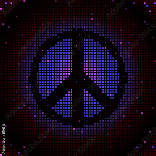 Peace sign mosaic