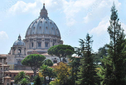 the Dome of Saint Peter`s Basilica - side view