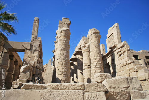 The ruins of Karnak temple in Luxor, Egypt