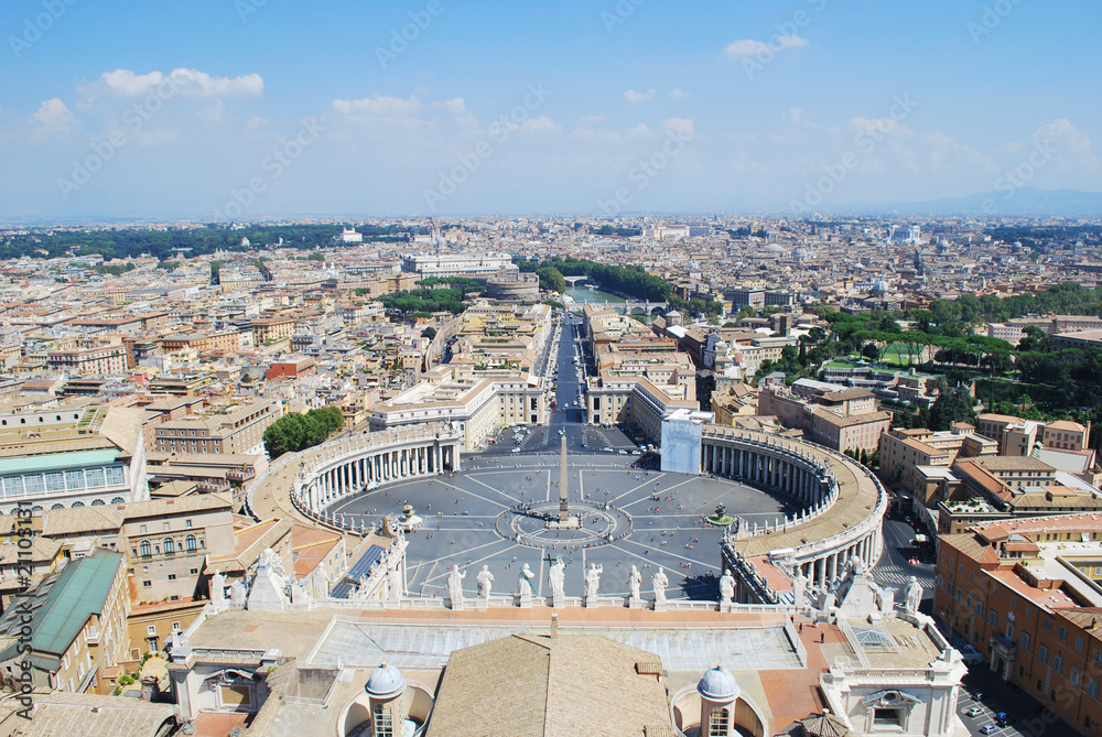 bird's eye view of Rome