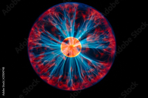 Colorful plasma ball photo