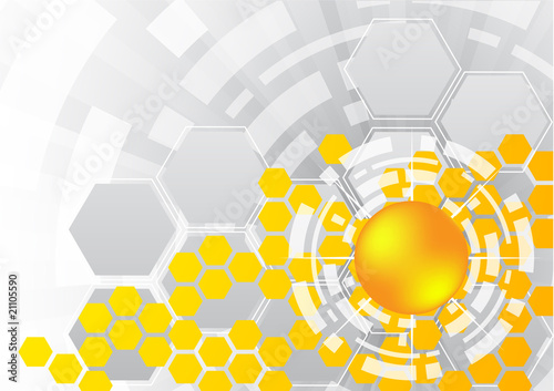 Vector abstract background with hexagon