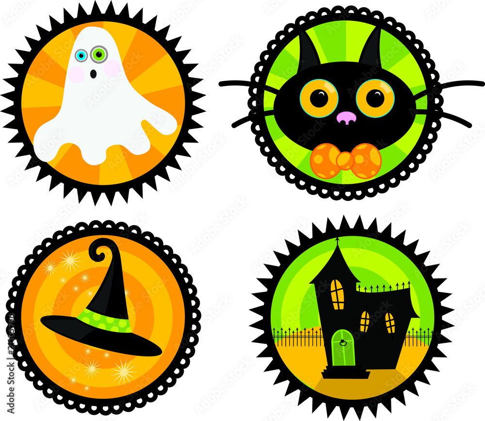 Fototapeta premium fun Halloween icons