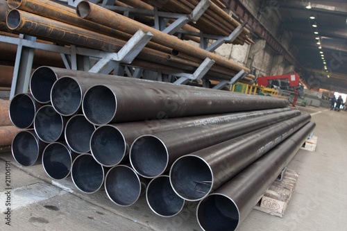 stack of steel pipes