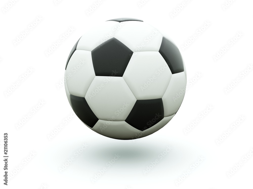 Black and white football isolated on white Black and white football isolated on white