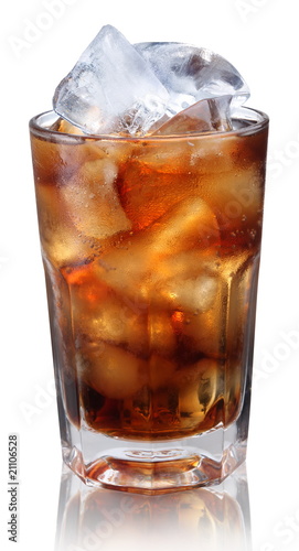 Steamed glass with cold cola