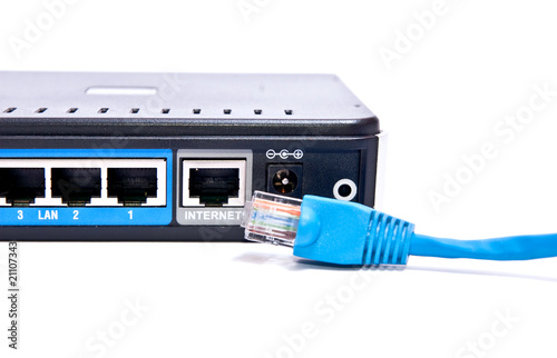 Canvas Print Back of wireless router