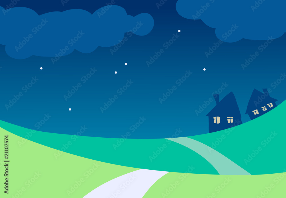 Fototapeta premium Night landscape