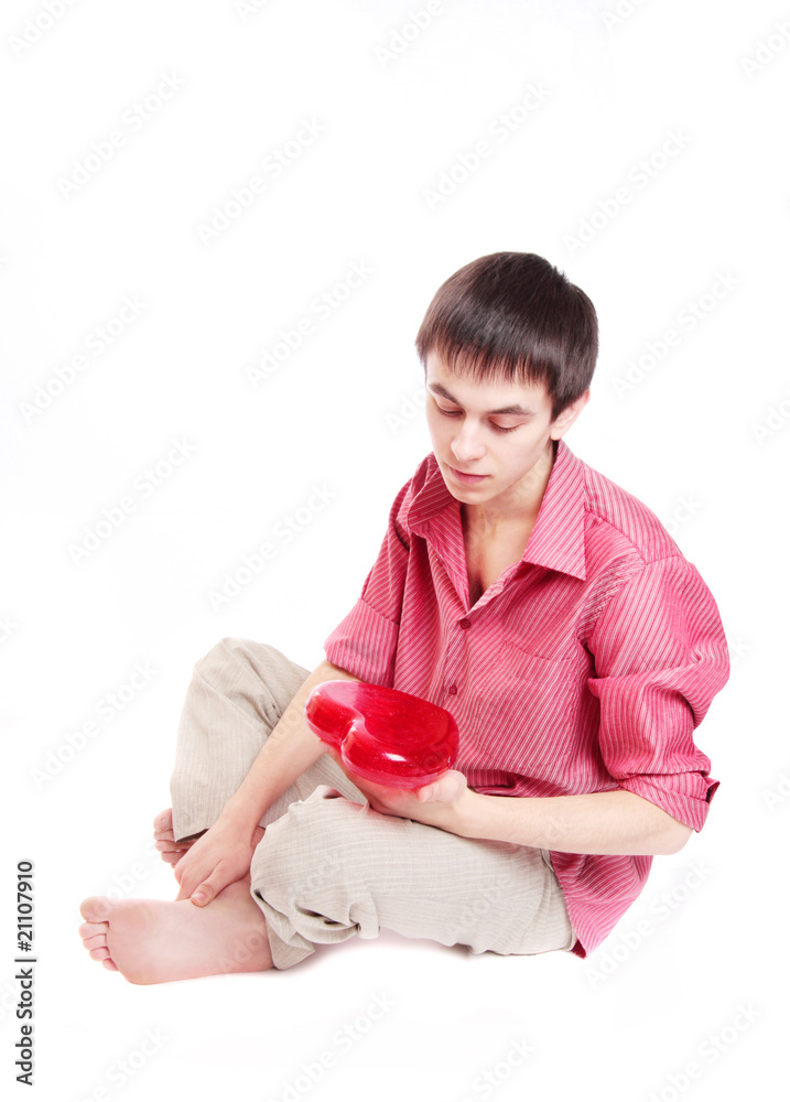 young men isolated on white