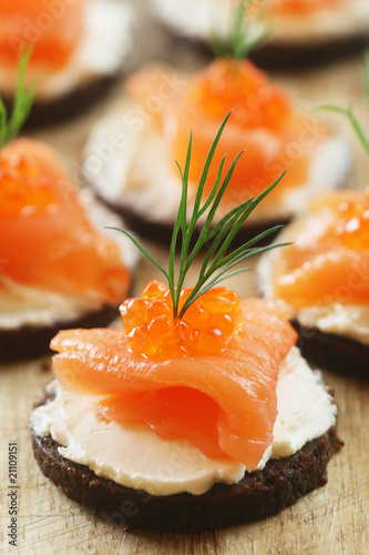 Canapés with Smoked Salmon photo