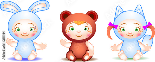costumed babies