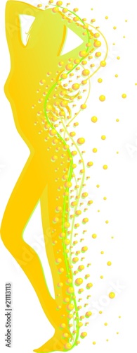 Donna Mimosa-Mimosa Girl-Femme Mimosa-Vector
