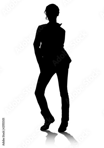 Silhouette-stehende Frau