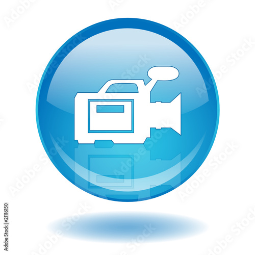 Free Download VIDEO Web Button (Play View Player Clip TV Blue Sign DVD Films) - GFXLoad