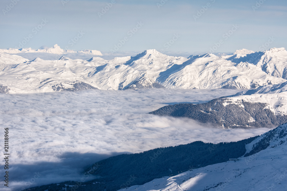Winter Alps landscape