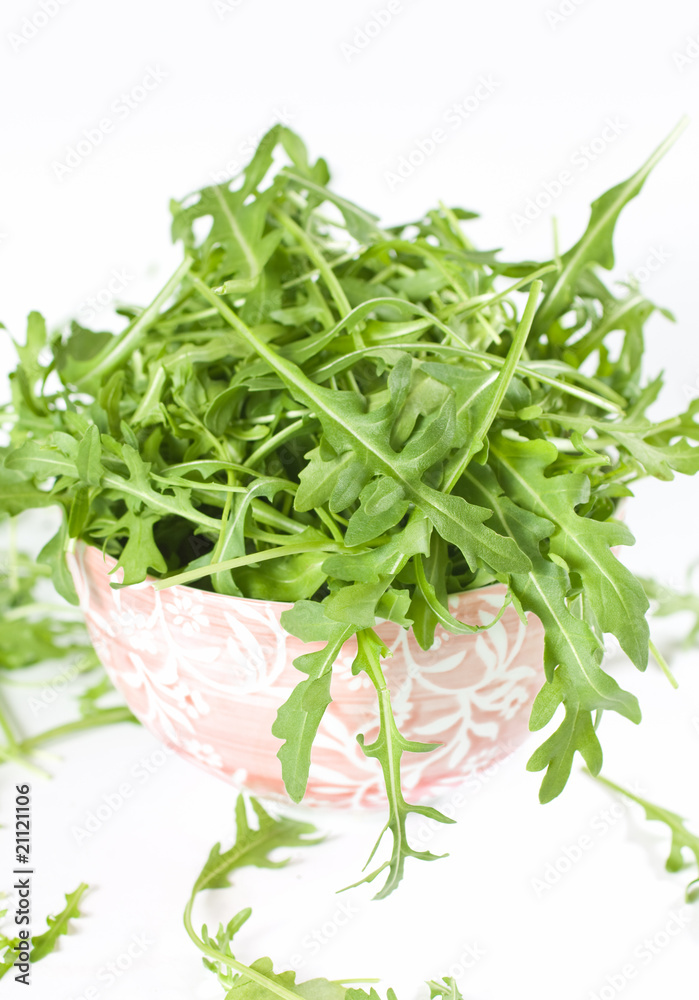 Isolated Rucola Leaves Isolated Rucola Leaves