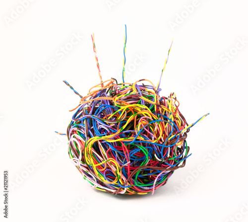 Ball of colored wire