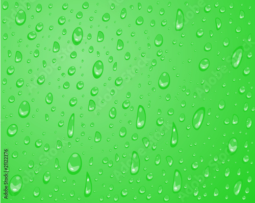 goute d'eau qui perle verte