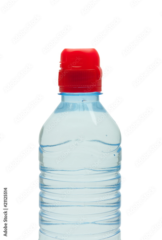 Bottle of water isolated on the white Bottle of water isolated on the white