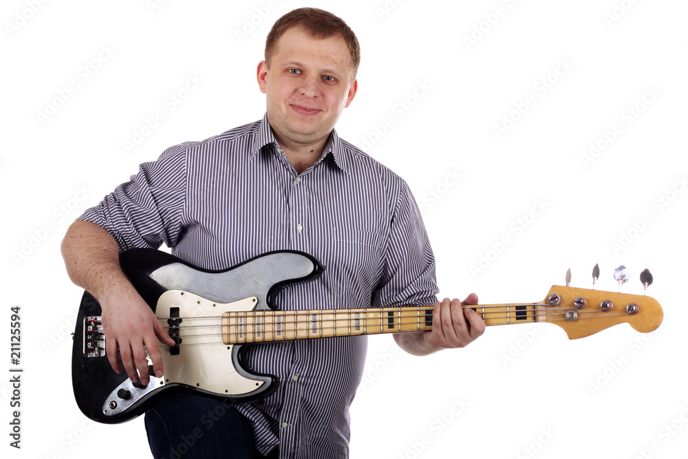 Obraz premium Young man playing guitar