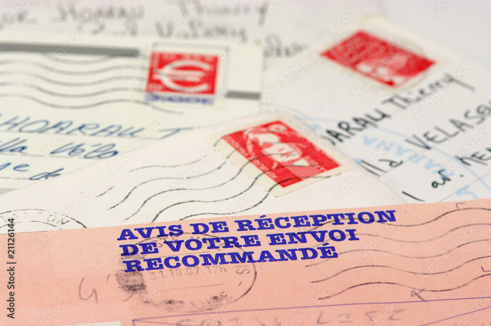 Naklejka premium courrier recommandé
